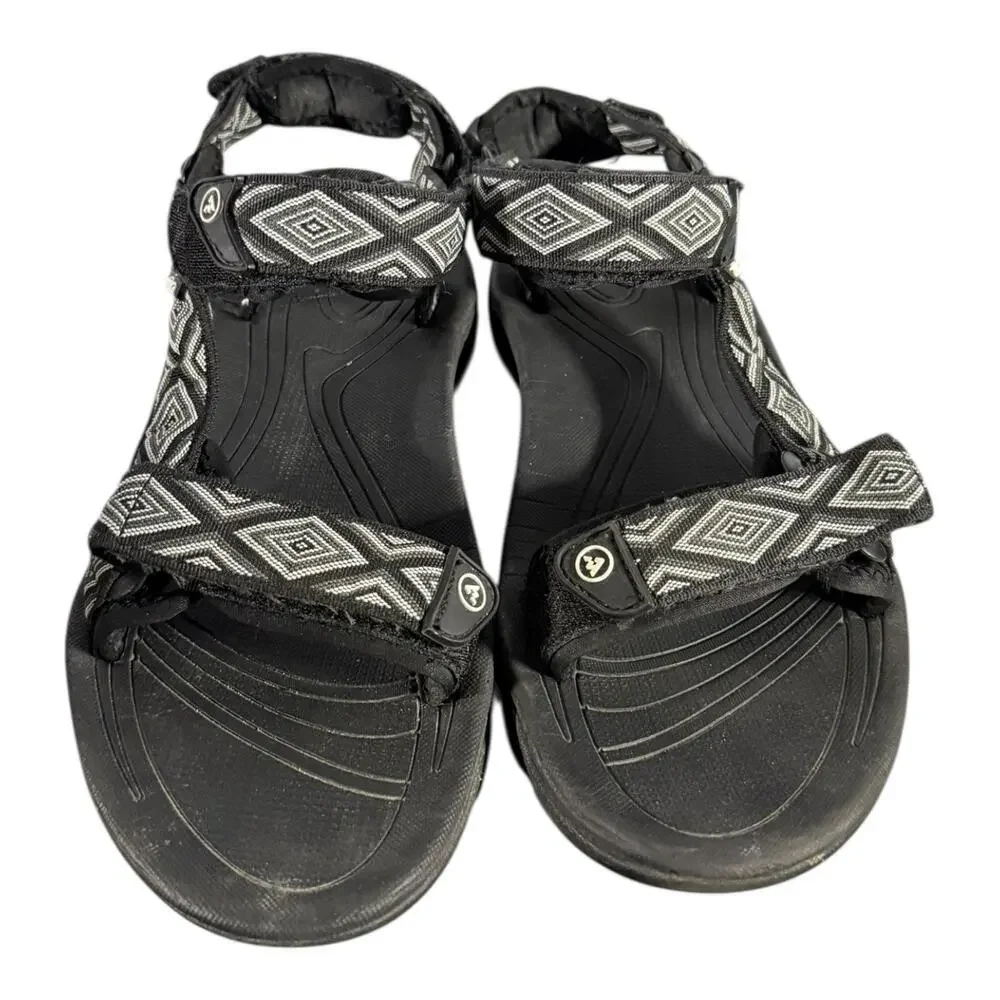 Atika Men’s Outdoor Hiking Sport Sandals Black Pattern AM1 Size 8 (EU 40)